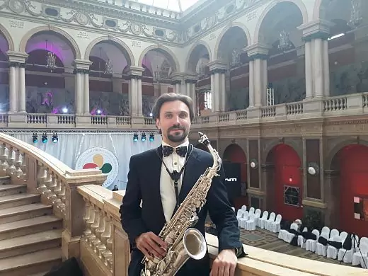 Saxophonist Gleb Teplov