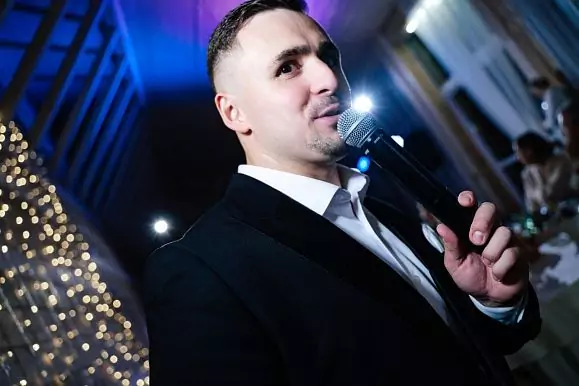Host Sergey Veslopolov