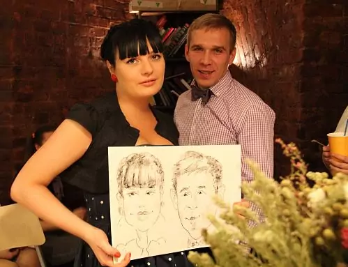 Caricature artist Elena Shchesnovich