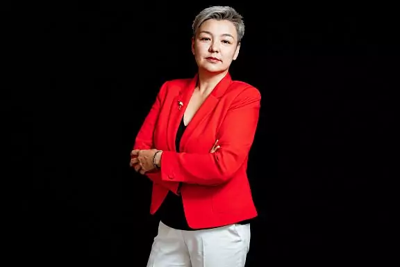 Simultaneous interpreter Gaini Nurkabaeva